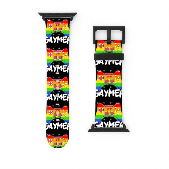 Gaymer Video Game Rainbow Pride Month LGBTQ Gay Watch Bands For Apple Watch