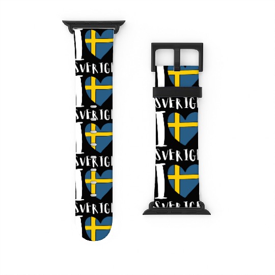Sverige Sweden Swedish Dala Horse Dalecarlian Watch Bands For Apple Watch