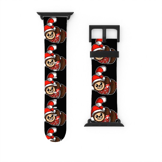 Merry Christmas Sloth Candy Cane Watch Bands For Apple Watch