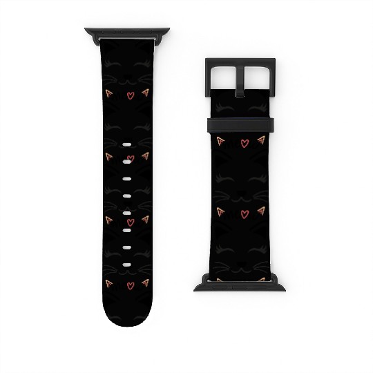Cat meow design funny and cute Watch Bands For Apple Watch