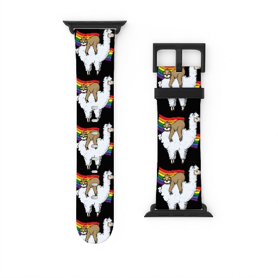 Sloth Equality Gay LGBTQ Rainbow LGBT Pride Month Watch Bands For Apple Watch
