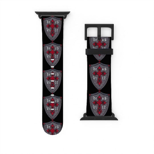 Deus Vult Cross on Shield Watch Bands For Apple Watch