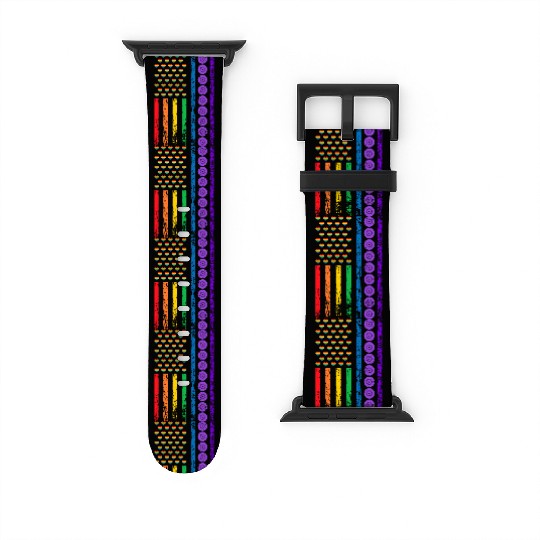 American Sports Rainbow Flag LGBT Pride Month Watch Bands For Apple Watch