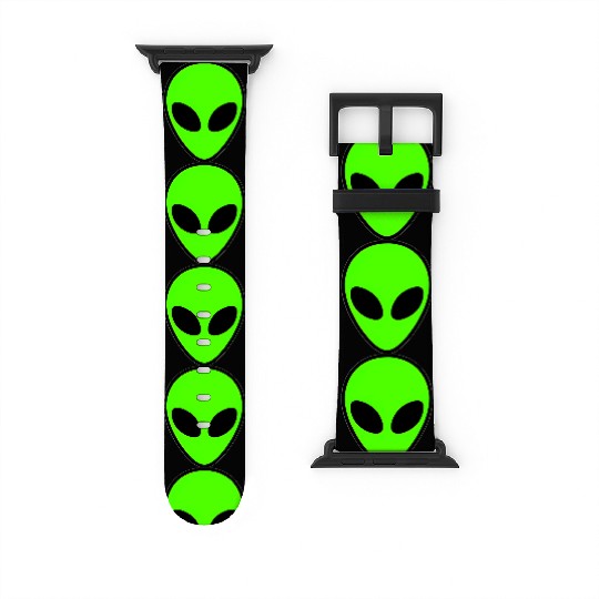 Alien Head Pocket Patch Area 51 Watch Bands For Apple Watch