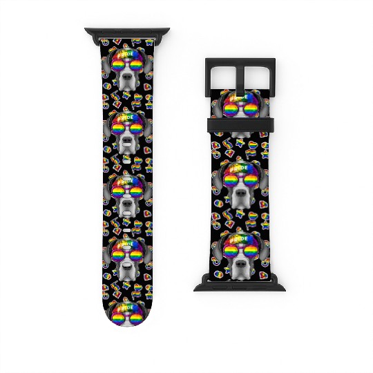 Lgbt Great Dane Gay Pride Month Dog Watch Bands For Apple Watch