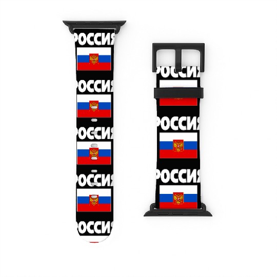 Russia Flag Russian Poccna Flags Watch Bands For Apple Watch