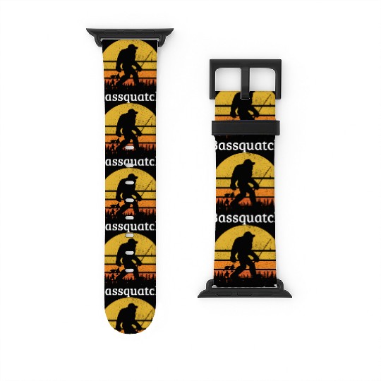 Bassquatch Bass Fishing Sasquatch Bigfoot Watch Bands For Apple Watch