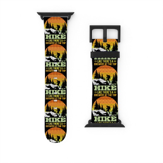Hiker funny Beer lover Hiking Mountaineering Watch Bands For Apple Watch