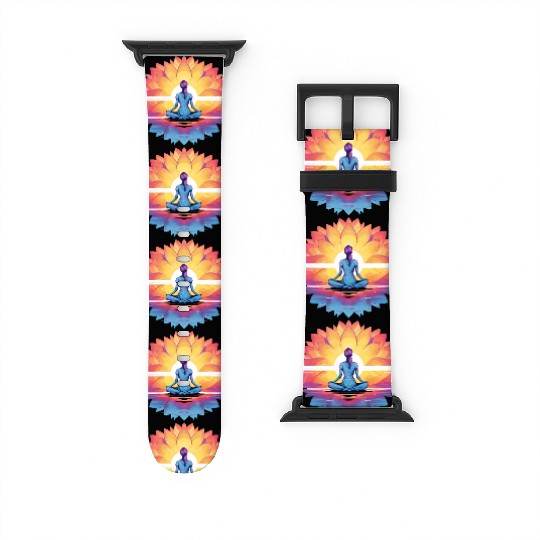 Women's Yoga Meditation Lotus Design Watch Bands For Apple Watch