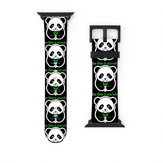 Be a vegan be like a panda. Vegan print Watch Bands For Apple Watch