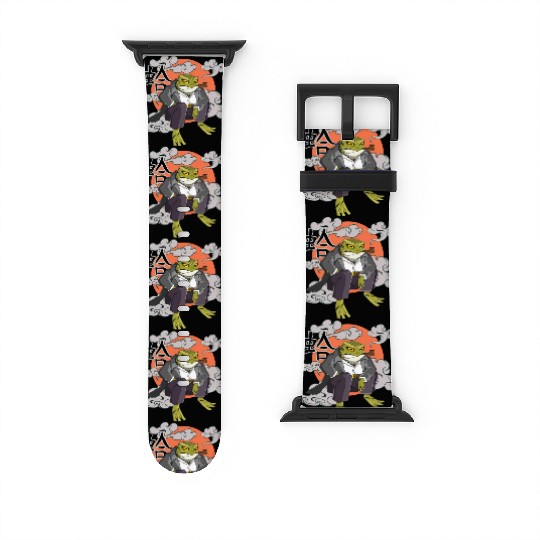 Japanese frog in Yakuza gangster costume Watch Bands For Apple Watch