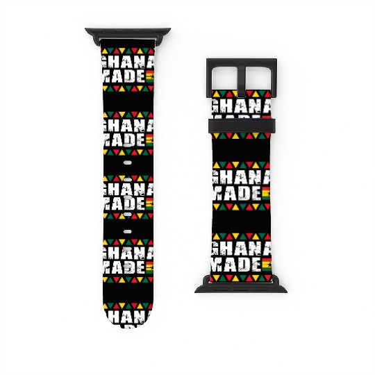 Ghana Made Black Star Country Flag Watch Bands For Apple Watch