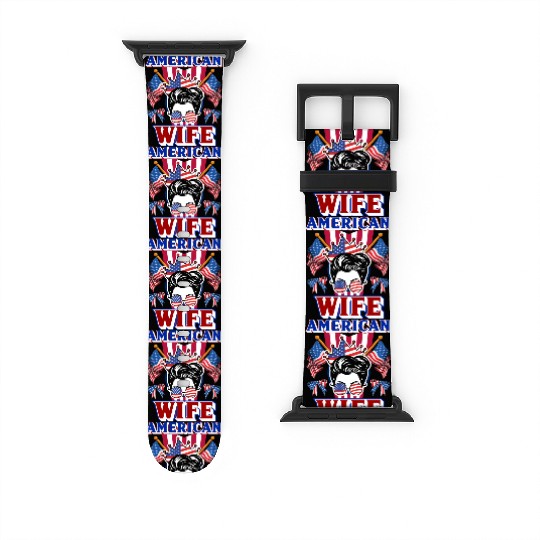 All American Wife Patriots USA Patriotic Watch Bands For Apple Watch