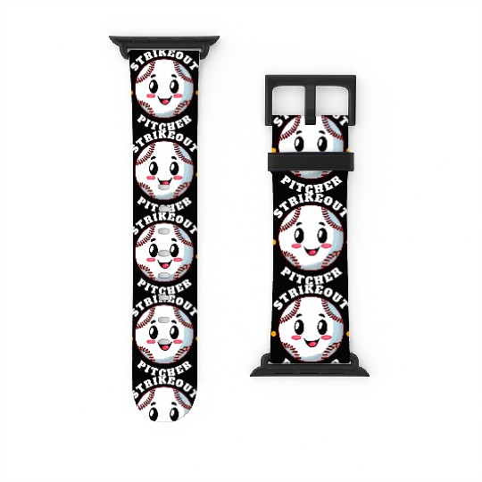 Strikeout Pitcher Kawaii Baseball stars Watch Bands For Apple Watch