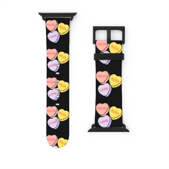 FRONTARTFunny Conversation Hearts Candy Watch Bands For Apple Watch