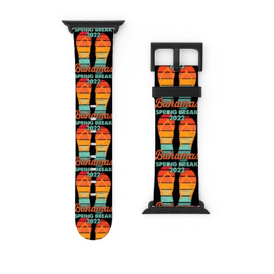 Spring Break Bahamas Beach 2022 Flip Flops Watch Bands For Apple Watch