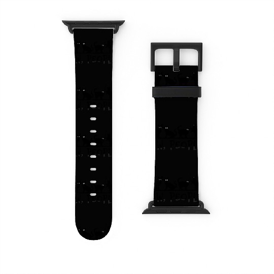 Ew People Meowy Black Cat Lovers Gift Watch Bands For Apple Watch