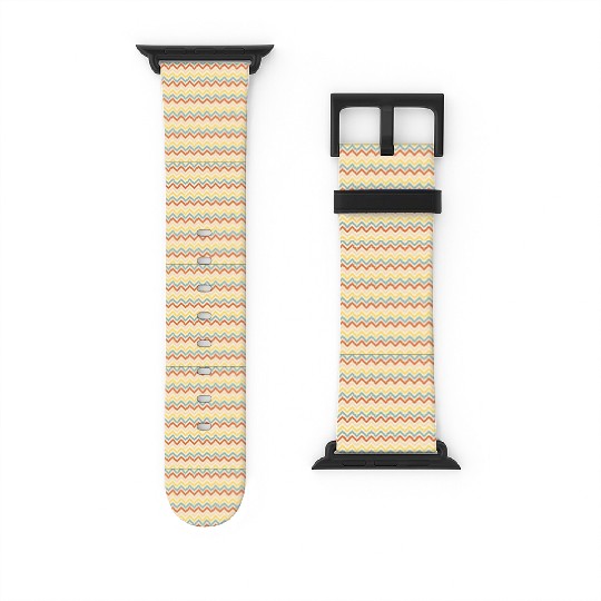 Retro Colorful Chevron Pattern Watch Bands For Apple Watch