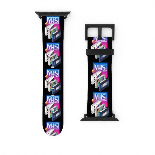 80s T ShirtVHS world Watch Bands For Apple Watch