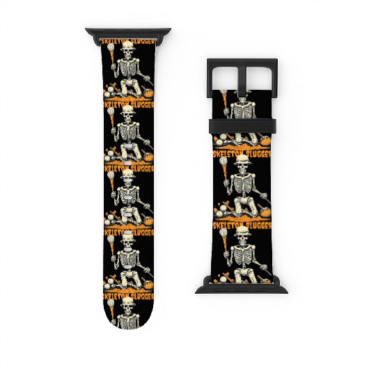 Skeleton Slugger Halloween Watch Bands For Apple Watch