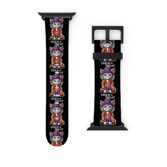 TRICK OR TREAT-Boss Cat Watch Bands For Apple Watch