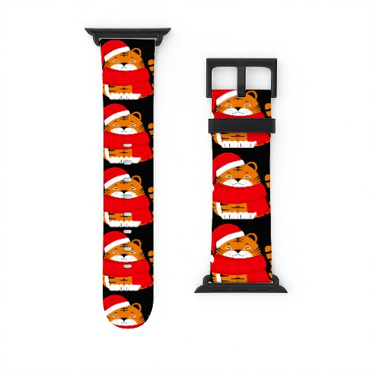 Cute Winter Tiger Cub Watch Bands For Apple Watch