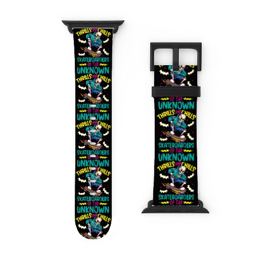 Spooky Horror Skateboarder Halloween Skateboarding Watch Bands For Apple Watch