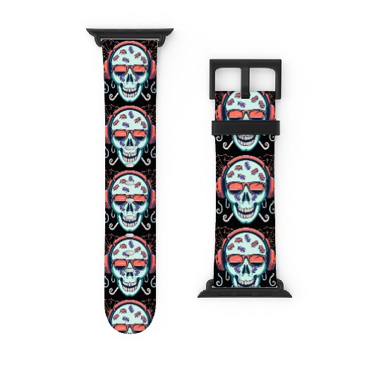 Skull Candy Halloween For Music Watch Bands For Apple Watch