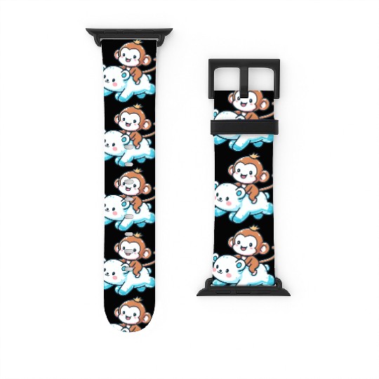 Polar Bear Cute Monkey Companion Watch Bands For Apple Watch