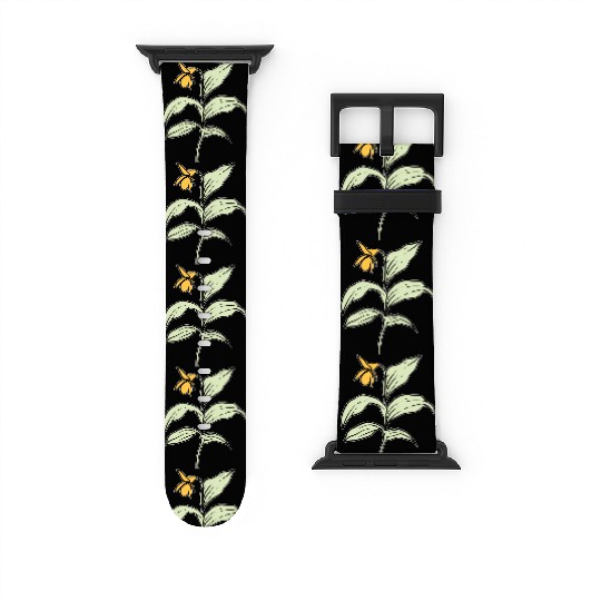 Yellow Orchid Plants Lover Gift Watch Bands For Apple Watch
