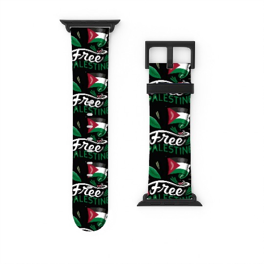 I Love Free Palestine Flag Save Gaza Palestinian Watch Bands For Apple Watch