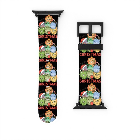 Dinosaur Christmas Tree Merry Christmas Watch Bands For Apple Watch