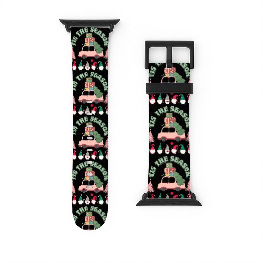 Tis The Season Xmas vintage art Watch Bands For Apple Watch