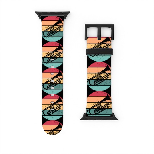Mellophone Retro Mellophone Player School Band Watch Bands For Apple Watch