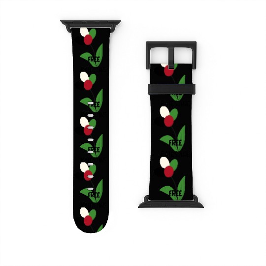 Free Palestine,Flag-colored rose ,watermelon color Watch Bands For Apple Watch