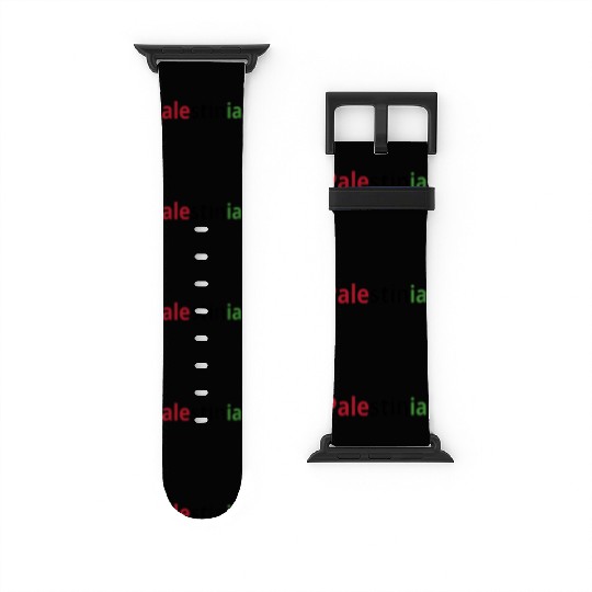Free Palestine, red black and green, watermelon Watch Bands For Apple Watch