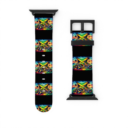 Jamaica Caribbean Reggae Music Design Watch Bands For Apple Watch