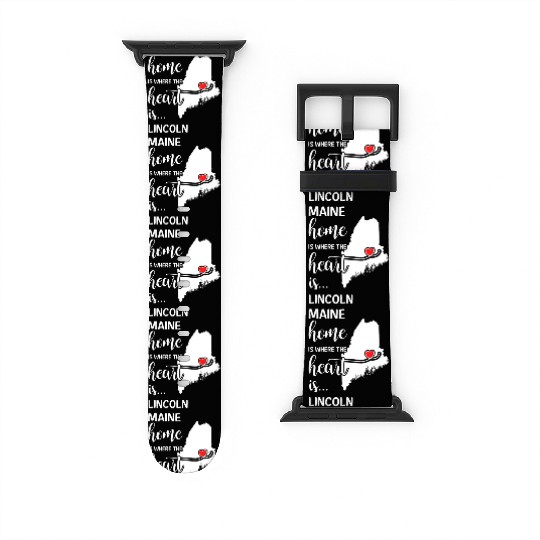 Lincoln County Maine Is Where My Heart Is Gift Watch Bands For Apple Watch