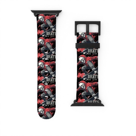 Skeleton Skull Skater Skateboarder Skateboard Watch Bands For Apple Watch
