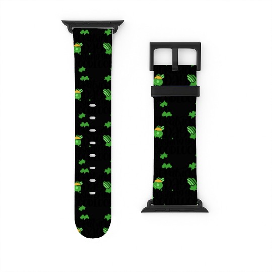 St. Patrick's Day Good Luck Watch Bands For Apple Watch, Clover and Po