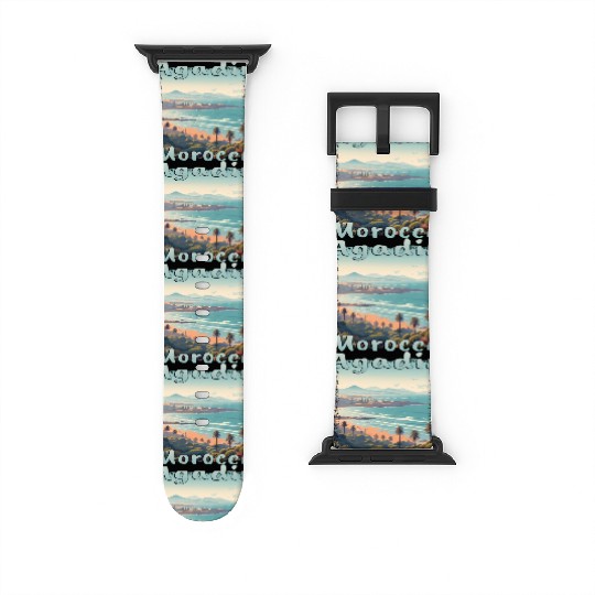 Agadir Morocco Beach Vacation Nature Palms Watch Bands For Apple Watch