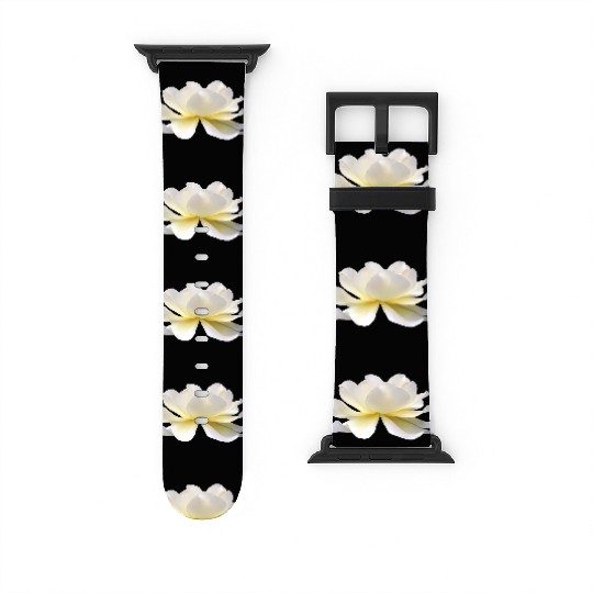 Lotus rose white flower Watch Bands For Apple Watch
