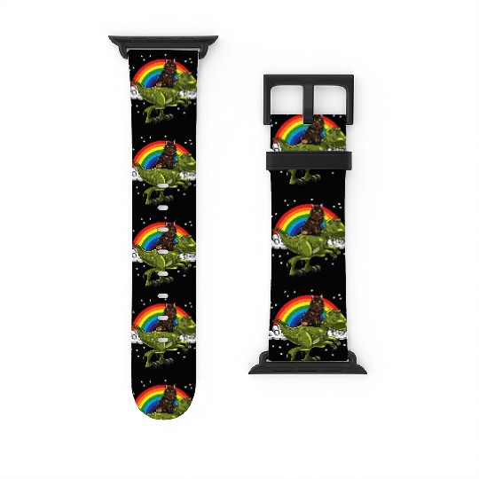 T Rex Dino Maine Cat Rainbow Feline Cat Lover Watch Bands For Apple Watch