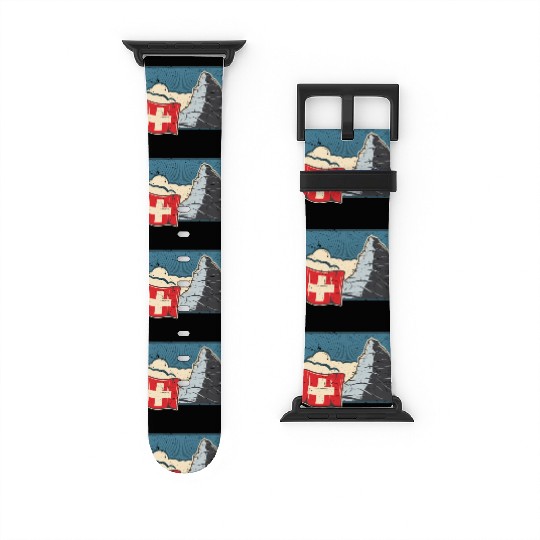 Vacation Skiing, Hiking, Mountain Switzerland Watch Bands For Apple Watch