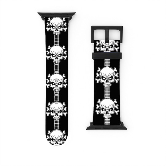 Electric Guitar Skull Guitar Head Watch Bands For Apple Watch