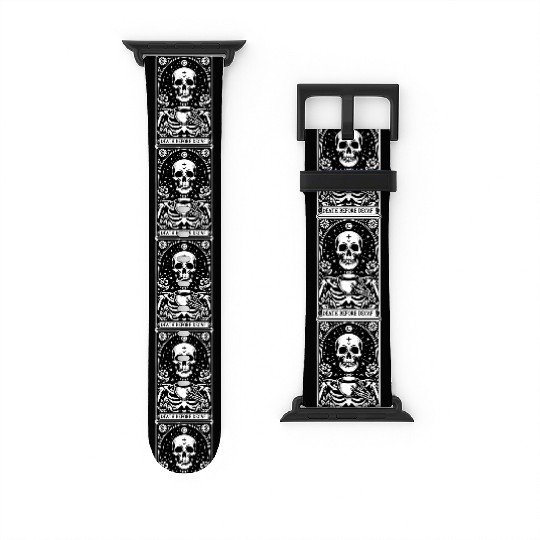 Death Before Decaf Tarot Card Watch Bands For Apple Watch