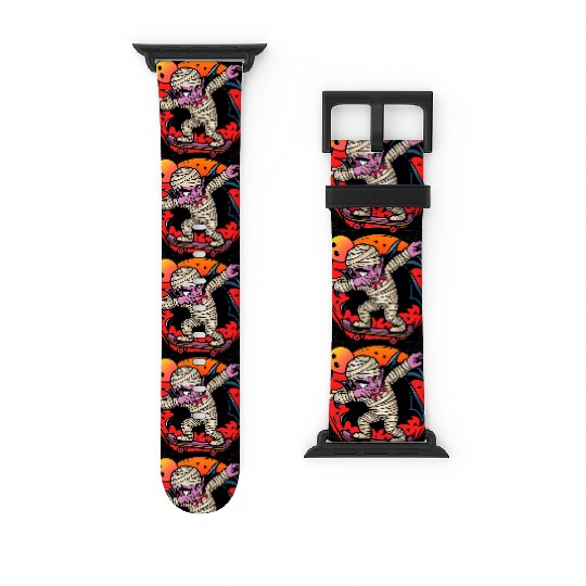 Halloween dracula dabbing on skateboard Watch Bands For Apple Watch