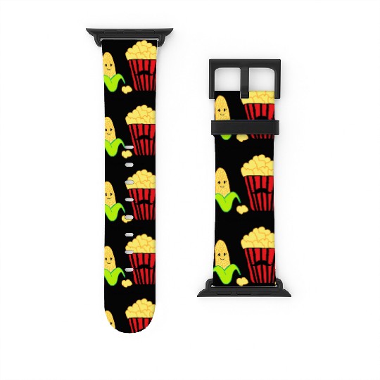 Baby corn and Popcorn Father and Baby design Watch Bands For Apple Watch