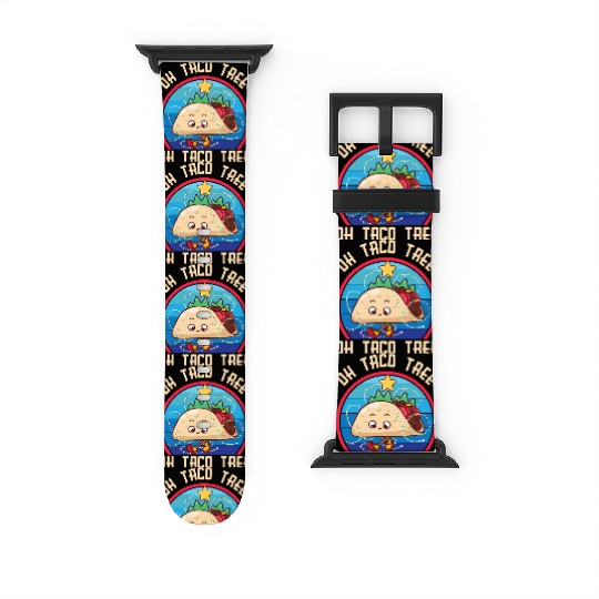 Oh Taco Tree Christmas Cute Xmas Mexican Food Love Watch Bands For Apple Watch