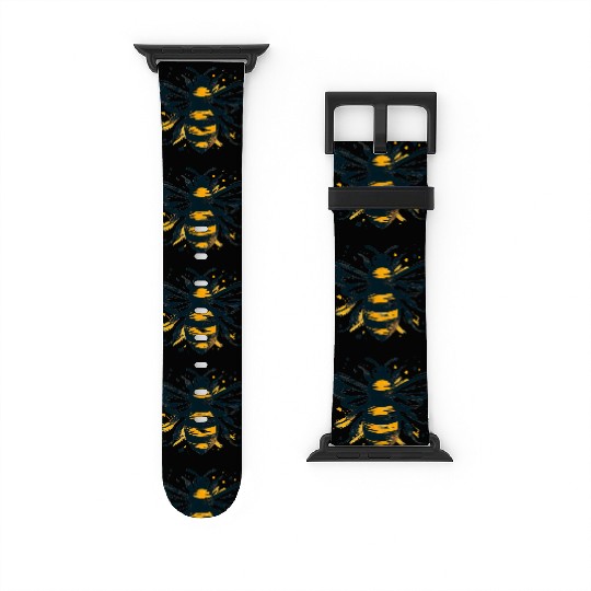 Honey Bee Insect Art 1 Watch Bands For Apple Watch